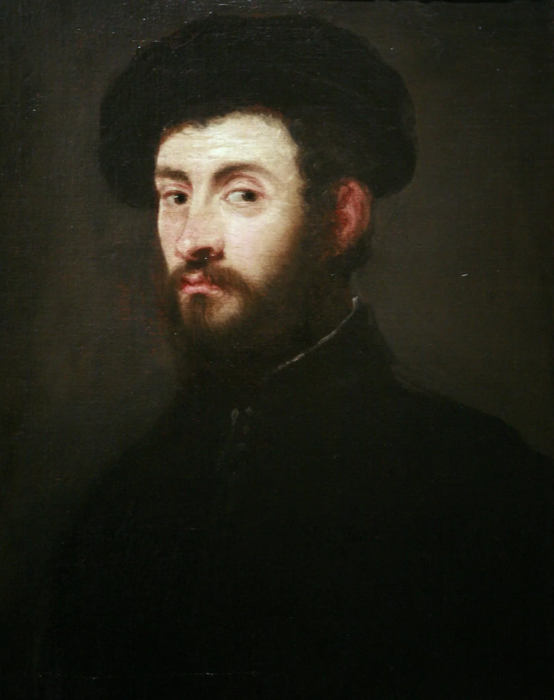 Portret van een man in bust - Jacopo Tintoretto