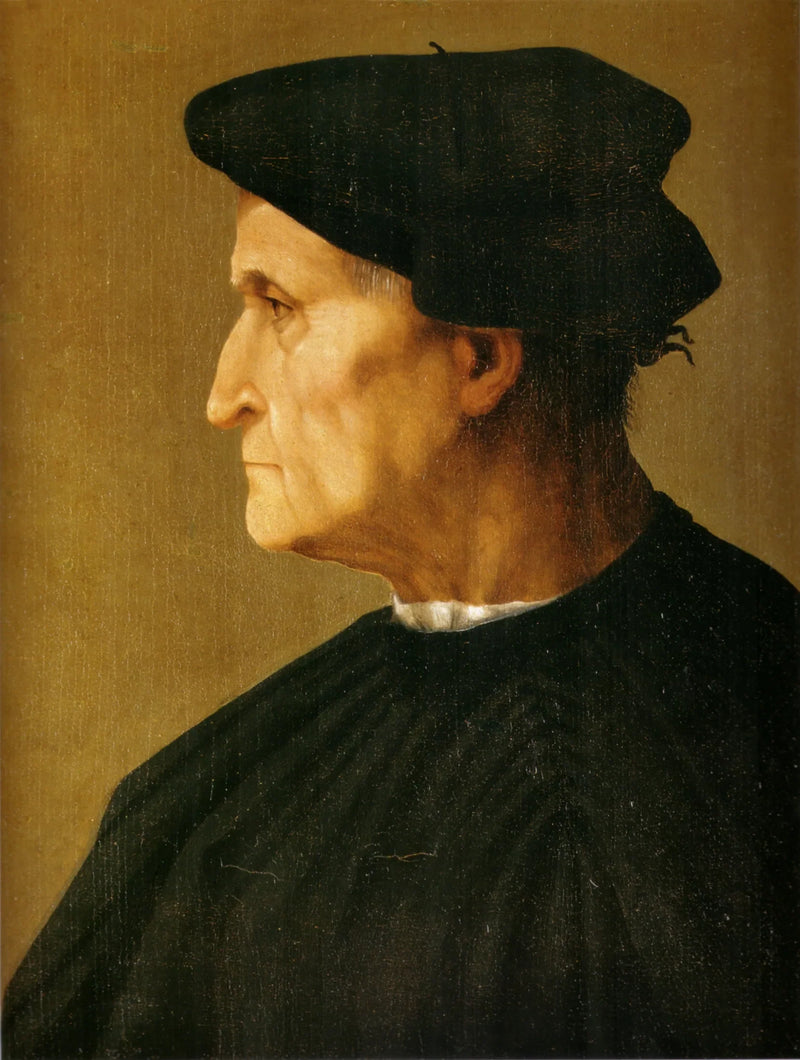 Portret van een man in zwart - Rosso Fiorentino