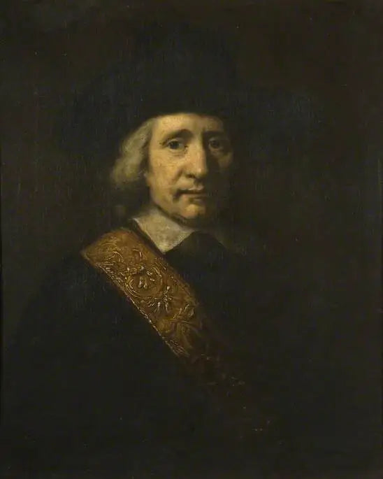 Portret van een man (De Vaandeldrager, Floris Soop, 1604–1657) - Rembrandt