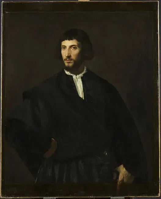 Portret van een man, hand op de taille - Titian