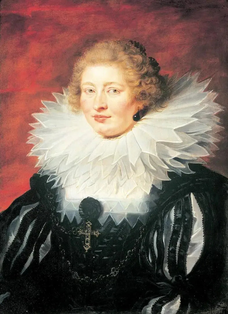 Portret van Hypolite de Male (?-?), echtgenote van Henri de Vicq, heer van Meulevelt (1573-1651) - Peter Paul Rubens