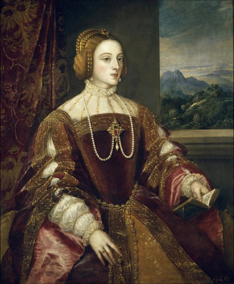 Portret van Isabella van Portugal - Titian