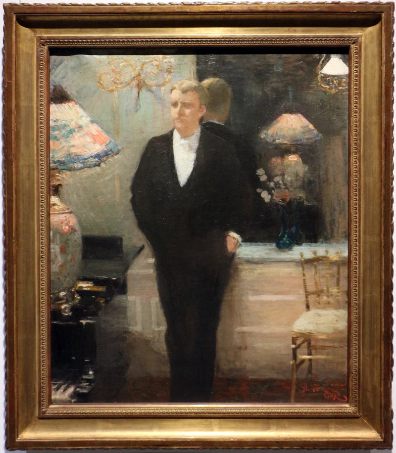 Portret van Octave Maus - Théo van Rysselberghe