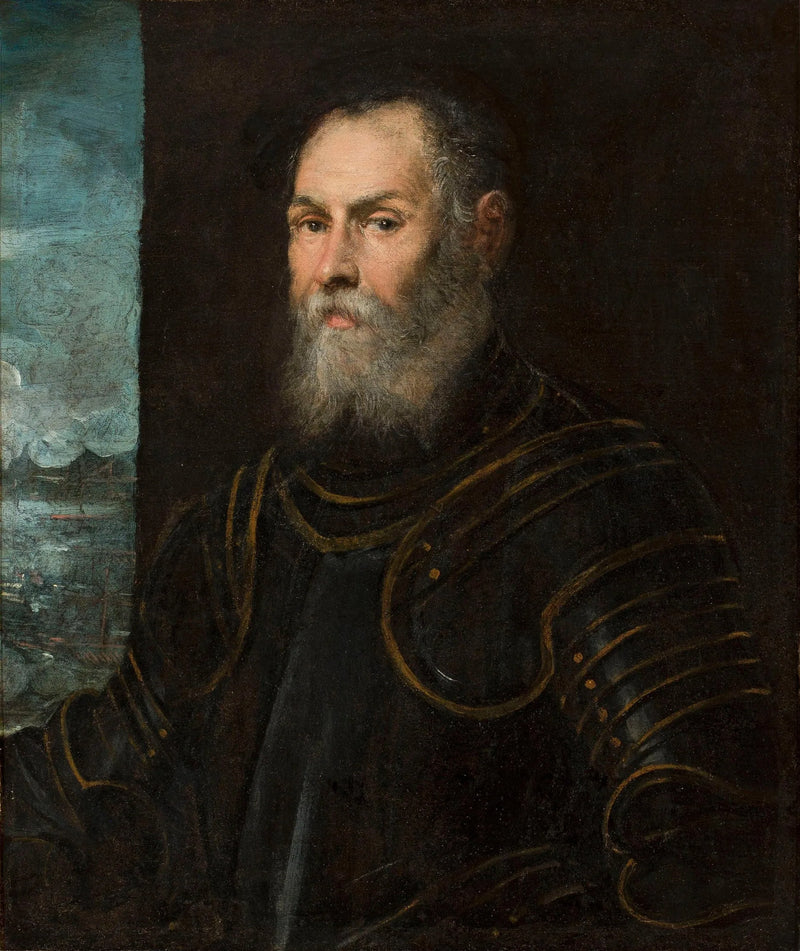 Portret van een Venetiaanse admiraal. - Jacopo Tintoretto