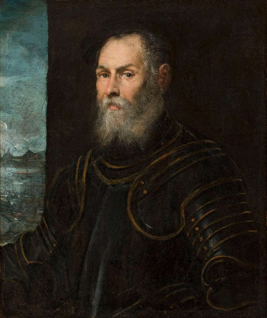 Portret van een Venetiaanse admiraal. - Jacopo Tintoretto