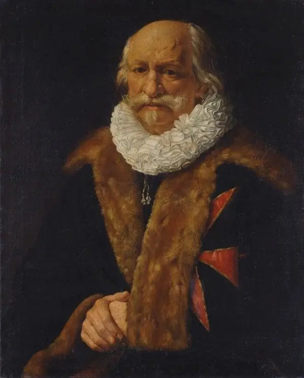 Portret van een ridder van de Orde van Sint-Eustatius - Artemisia Gentileschi