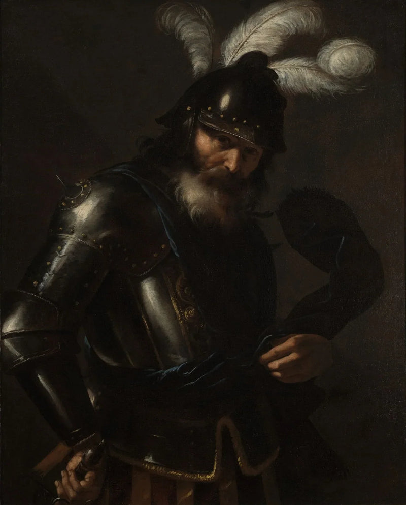 Portret van een ridder in harnas - Mattia Preti