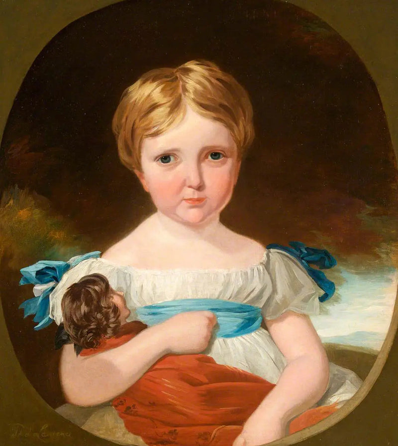 Portret van een kind met een pop - Thomas Lawrence