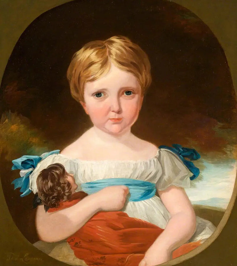 Portret van een kind met een pop - Thomas Lawrence