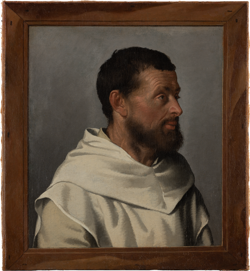 Portret van een lekenbroeder - Giovanni Battista Moroni