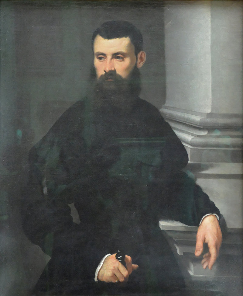 Portret van een edelman, hand op het zwaard - Jacopo Tintoretto