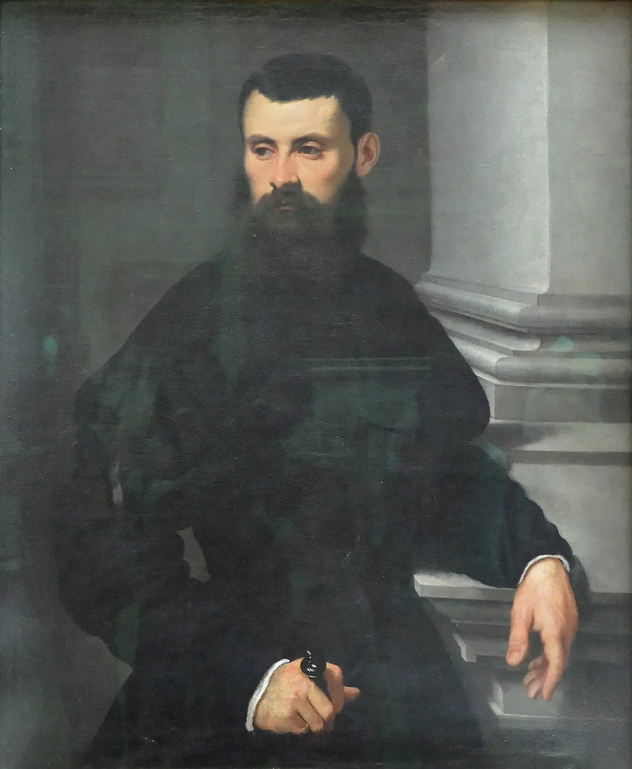 Portret van een edelman, hand op het zwaard - Jacopo Tintoretto