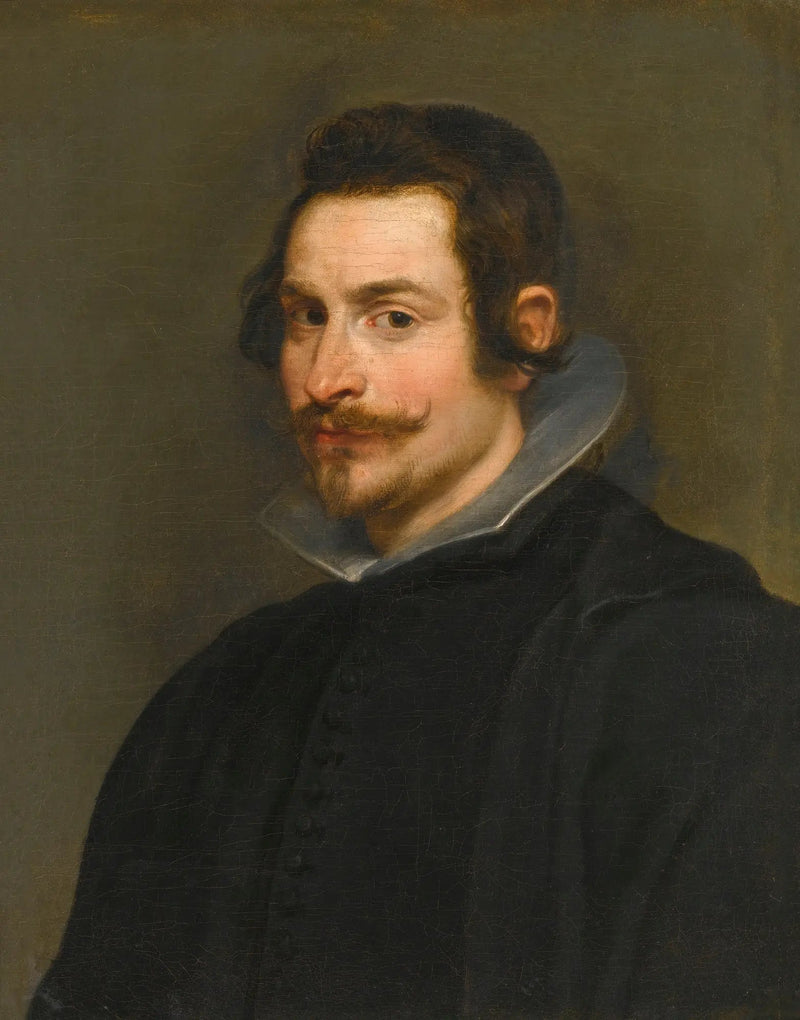 Portret van een heer, half-lichaam, gekleed in zwart - Peter Paul Rubens