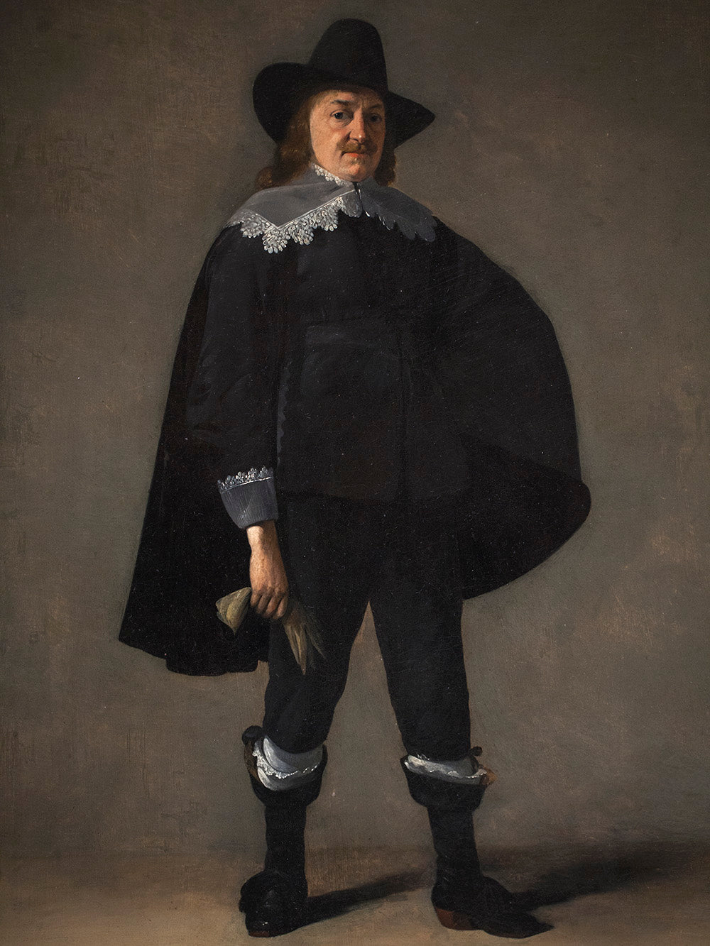 Portrait d'un gentleman en noir - Gerard ter Borch image 1 reproduction artisanale de tableau