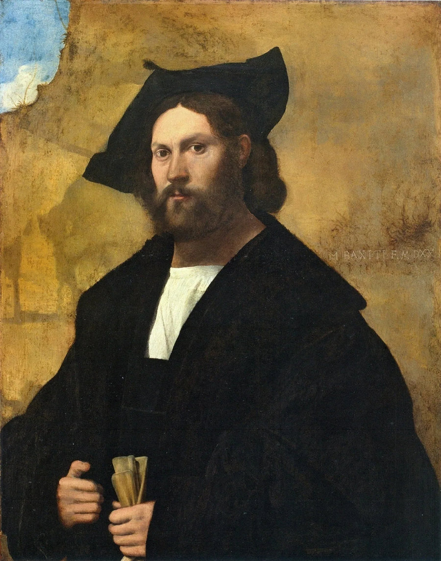 Portret van een gentleman in het zwart - Marco Basaiti