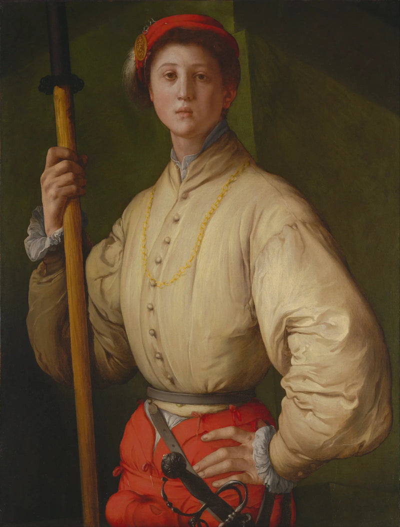 Portret van een hallebardier - Pontormo
