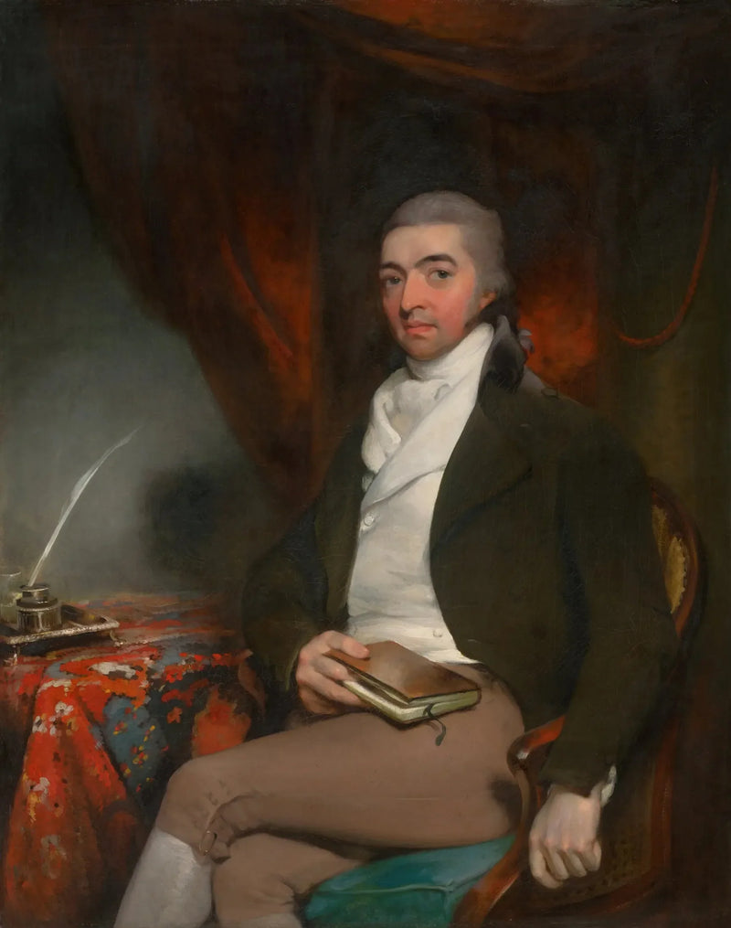Portret van een zittende man met een boek - Thomas Lawrence