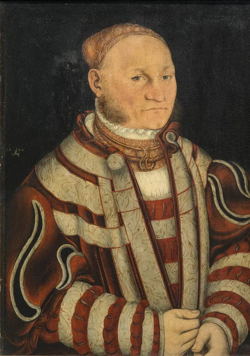 Portret van een man met rode snorren - Lucas Cranach de Oudere