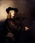 Portret van een man met een valk - Rembrandt