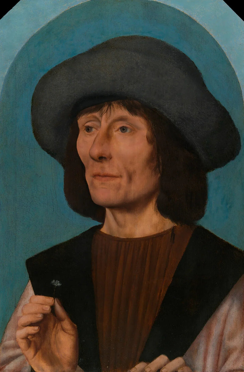 Portret van een man met een roze anjer - Quentin Metsys