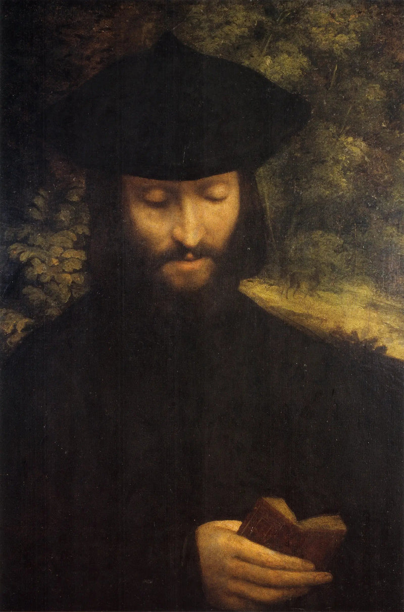 Portret van een man met een boek - Antonio da Correggio