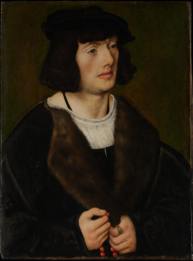Portret van een man met een rozenkrans - Lucas Cranach de Oudere