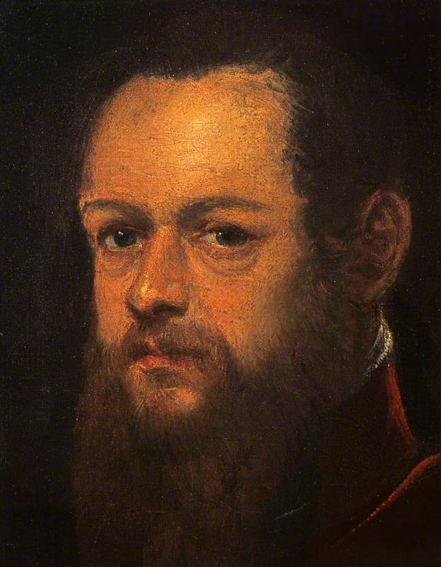 Portret van een baardige man - Jacopo Tintoretto