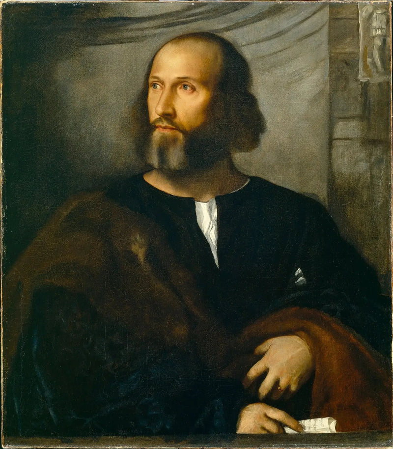 Portret van een bebaarde man - Titian
