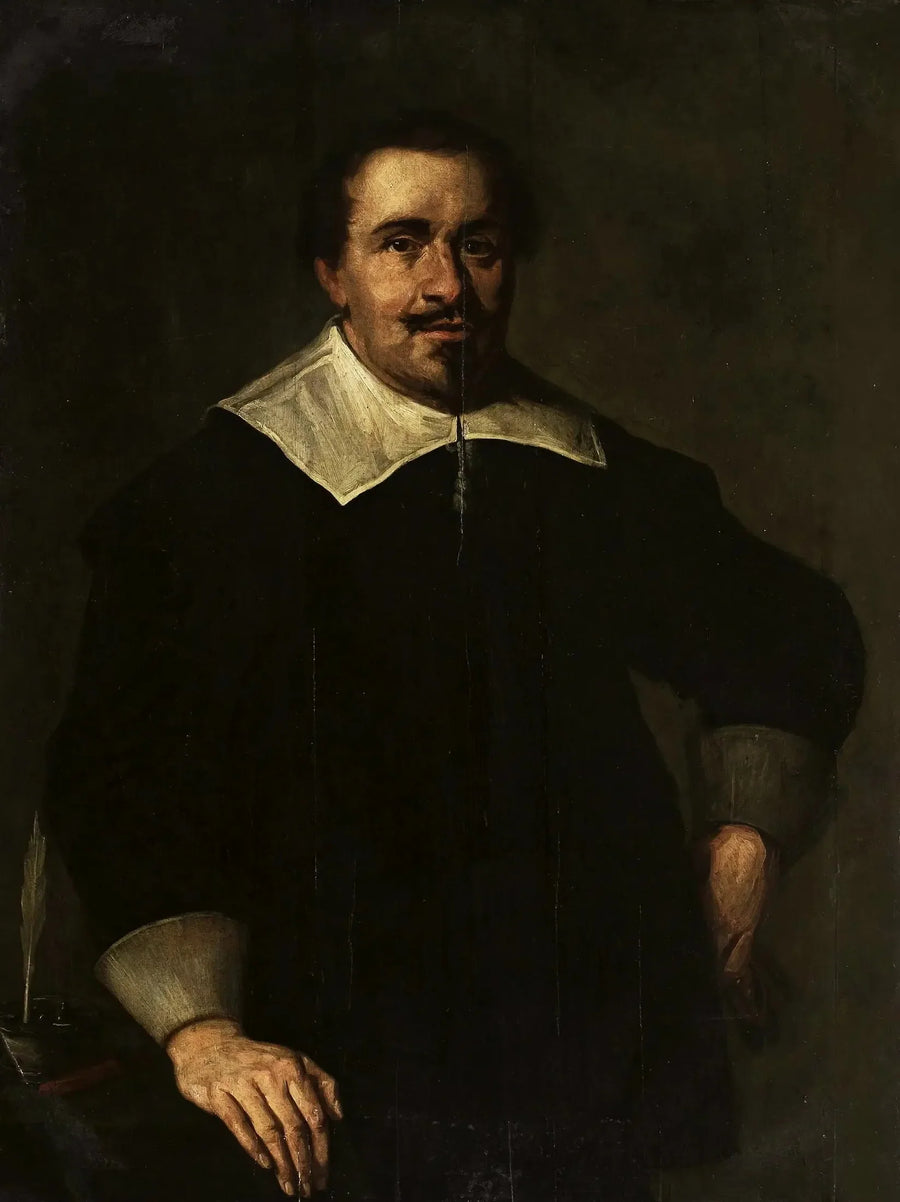 Reproductie van een portret van een 39-jarige man met een inktpot - Frans Hals

Source:
Portrait d'un homme de 39 ans avec un encrier. - Frans Hals