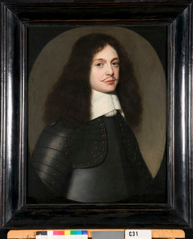 Portret van een man in harnas - Gerrit van Honthorst