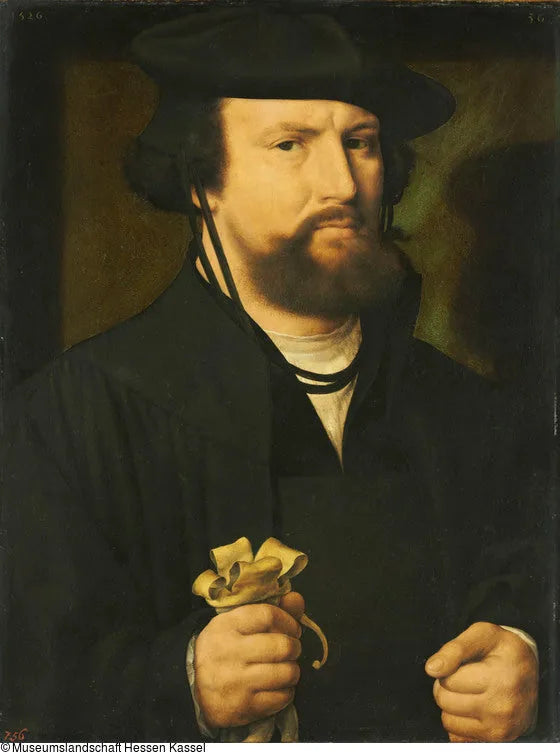 Portret van een man in bust - Joos van Cleve