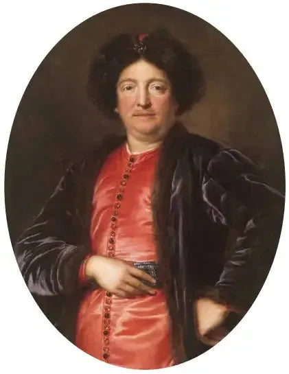 Portret van een man in een Poolse kostuum, hoogstwaarschijnlijk Jean II Casimir Vasa, koning van Polen - Pierre Mignard
