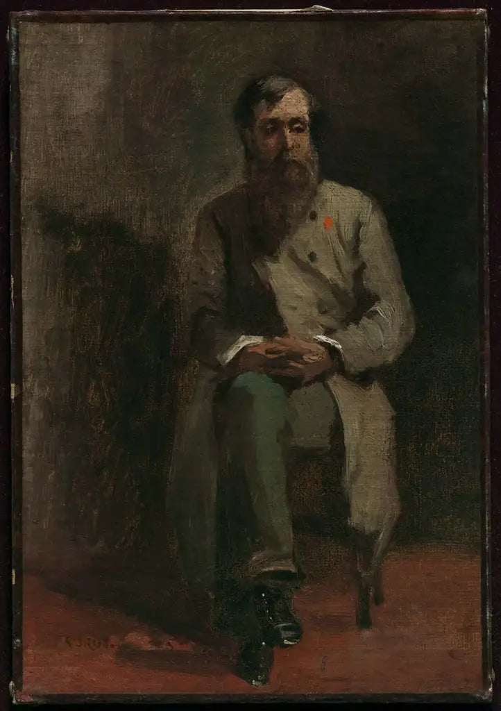 Portret van een man - Jean-Baptiste Camille Corot