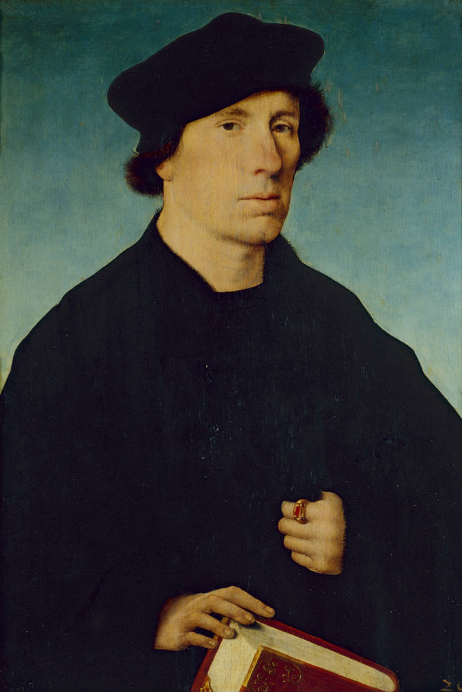 Portret van een baardloze man - Joos van Cleve