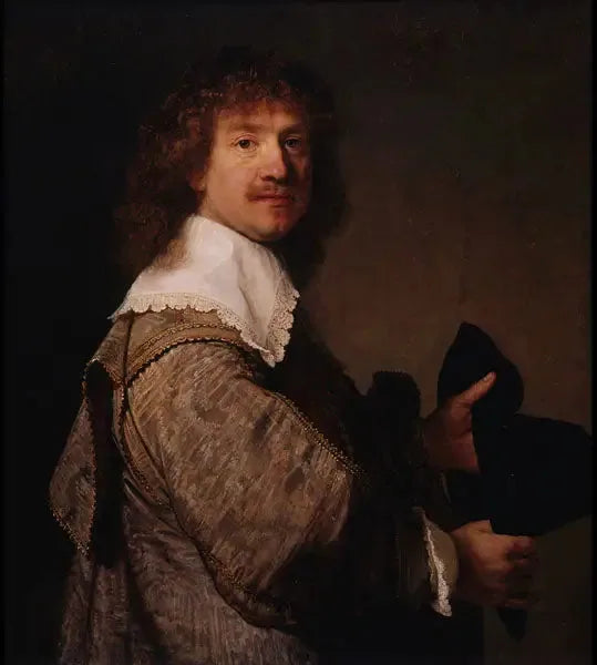 Portret van een man met een hoed - Rembrandt