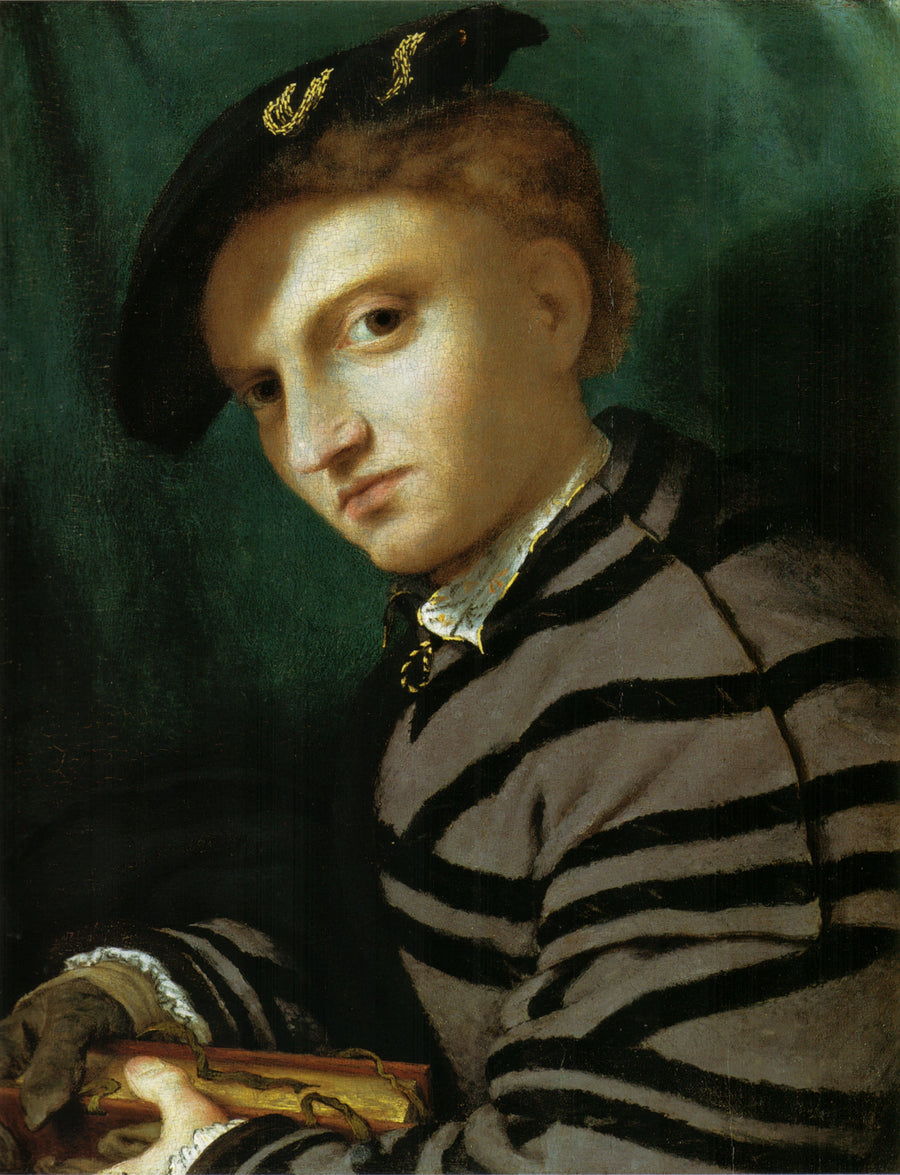 Portret van een jonge man met een boek - Lorenzo Lotto