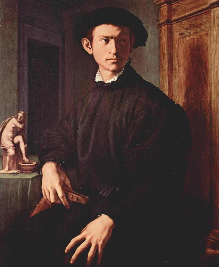 Portret van een jonge man met een luit - Bronzino