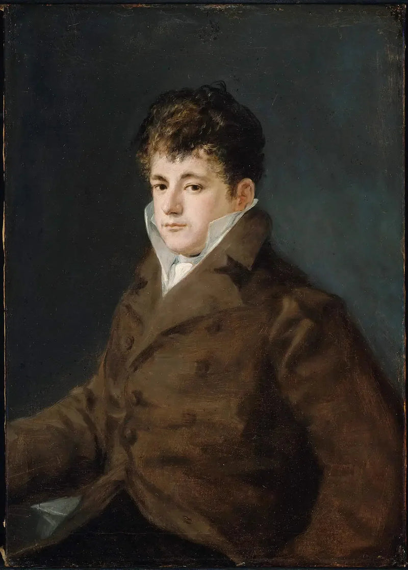 Portret van een jonge man in bruin, misschien Javier Goya - Francisco de Goya
