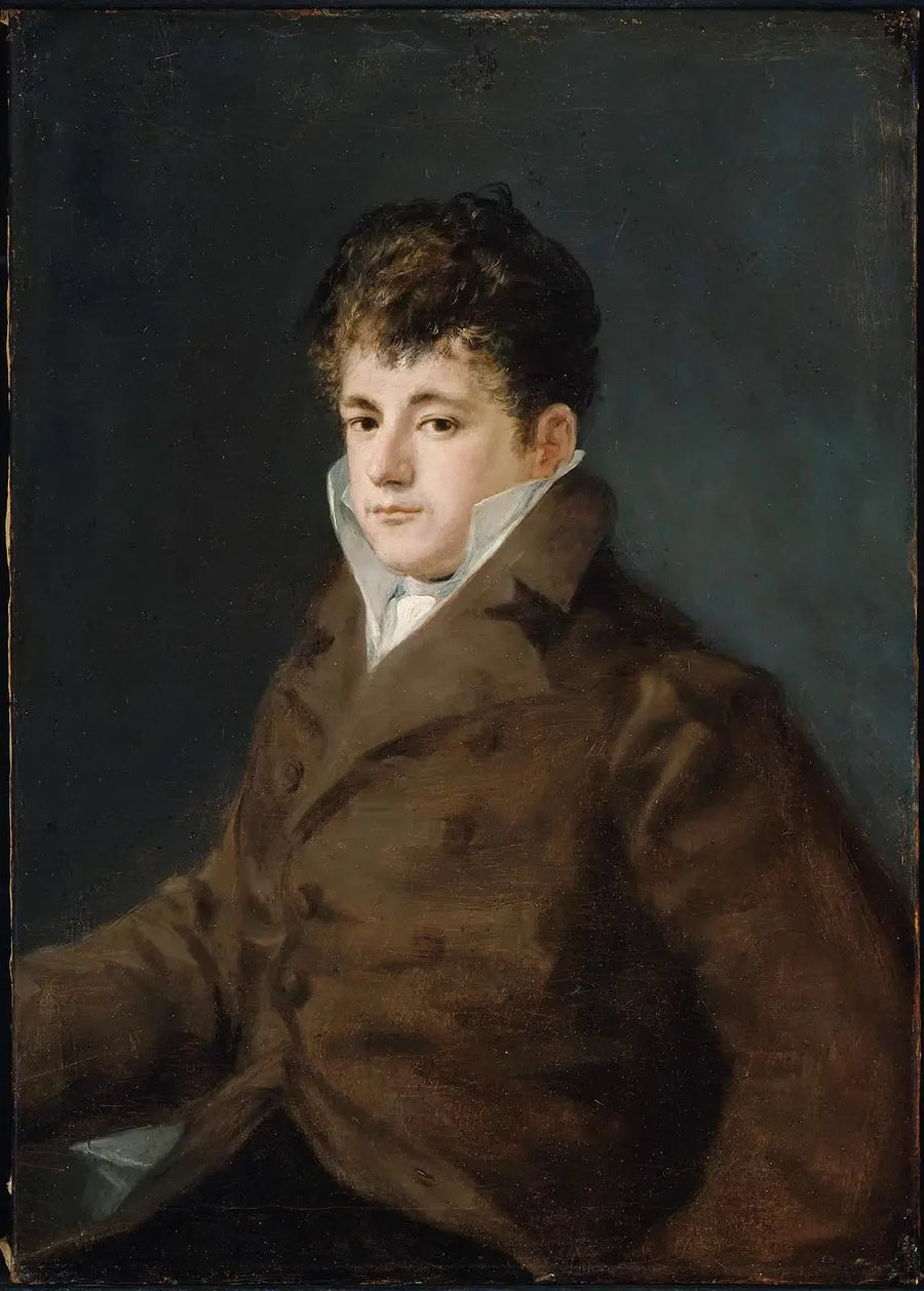 Portret van een jonge man in bruin, misschien Javier Goya - Francisco de Goya