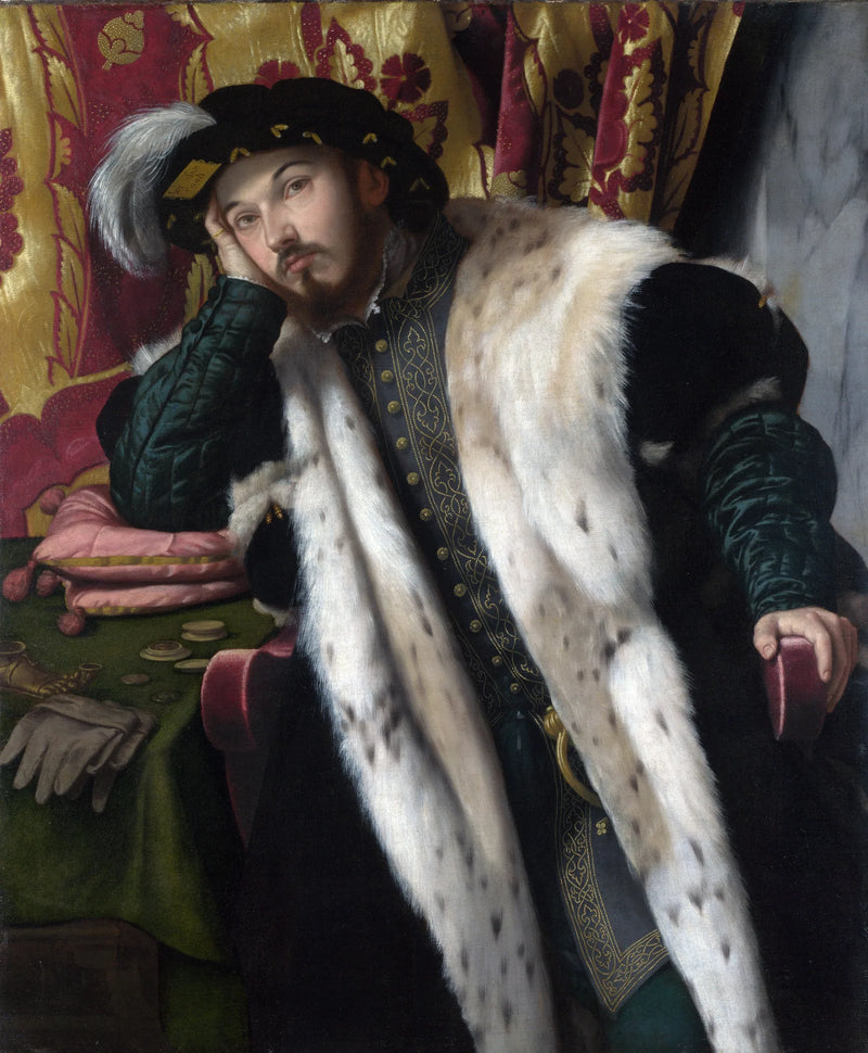 Portret van een jonge man (Fortunato Martinengo Cesaresco?) - Alessandro Bonvicino