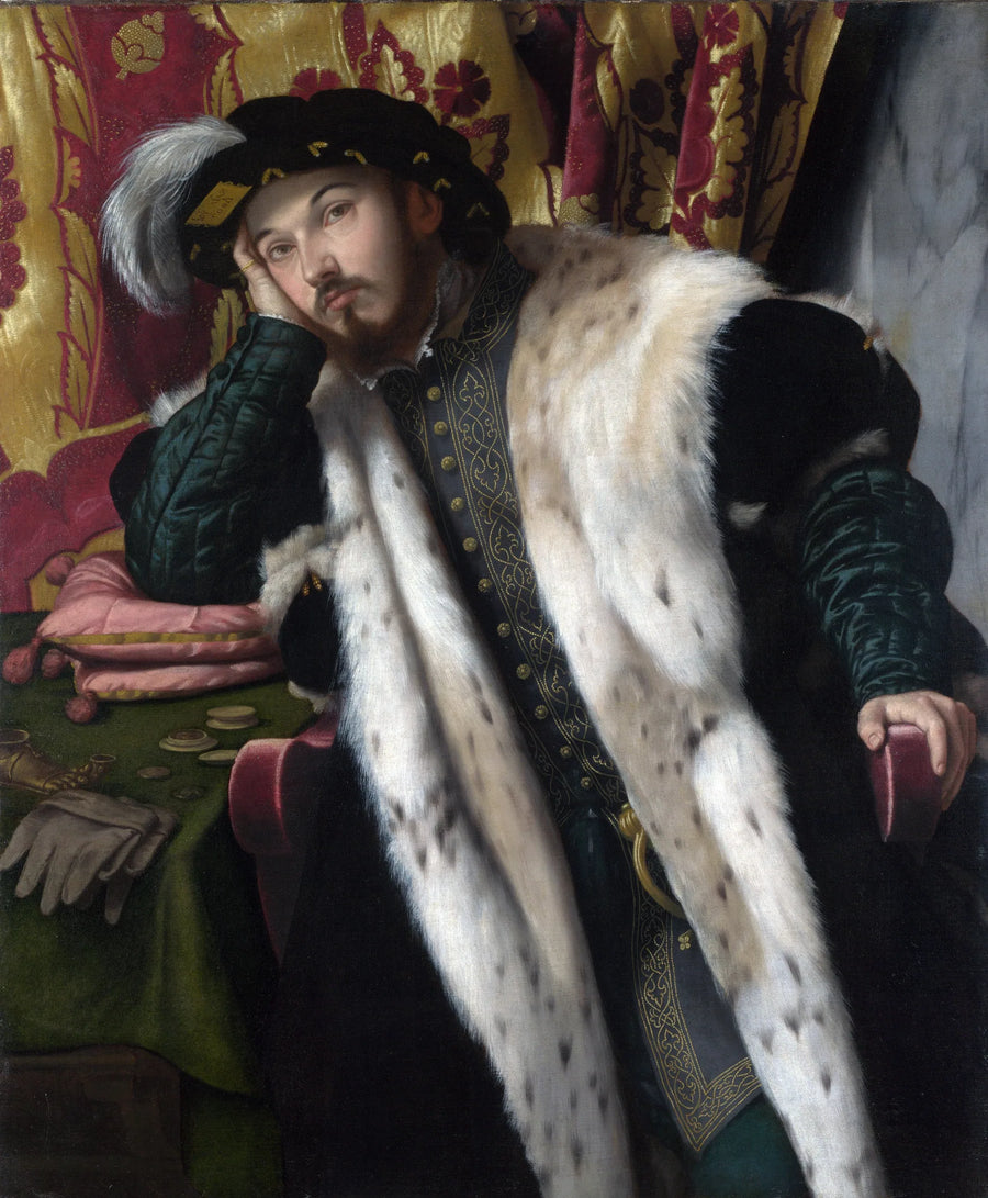Portret van een jonge man (Fortunato Martinengo Cesaresco?) - Alessandro Bonvicino