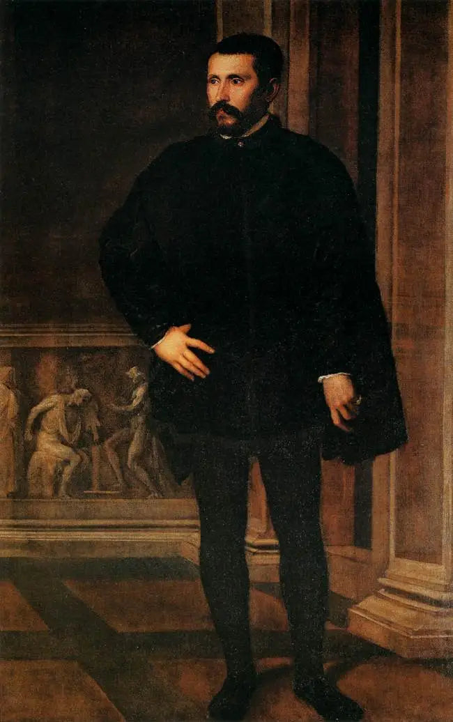 Portret van een lid van het huis Minerbetti - Titian