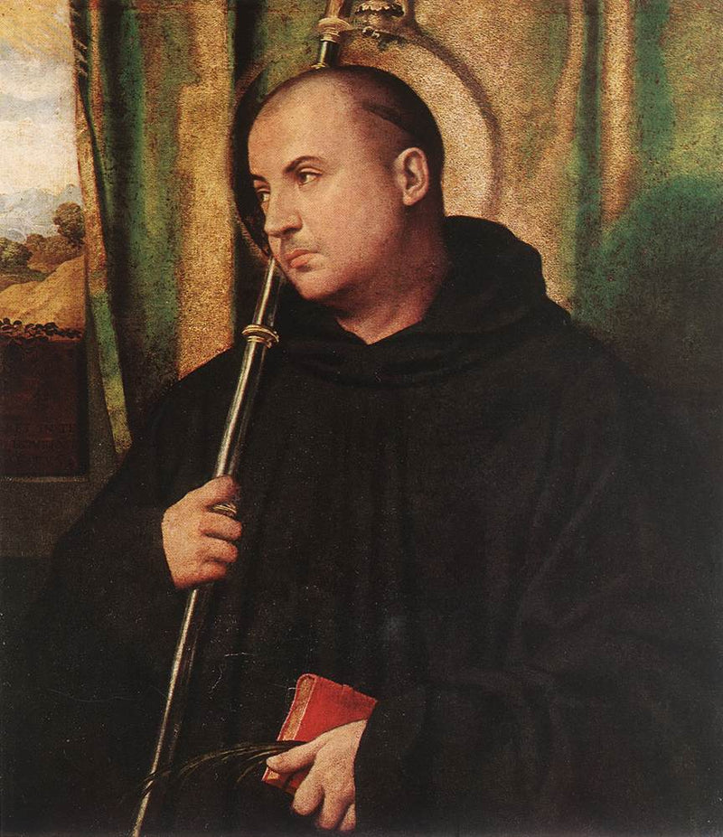 Portret van een Benedictijnse monnik in Sint Placidius - Alessandro Bonvicino