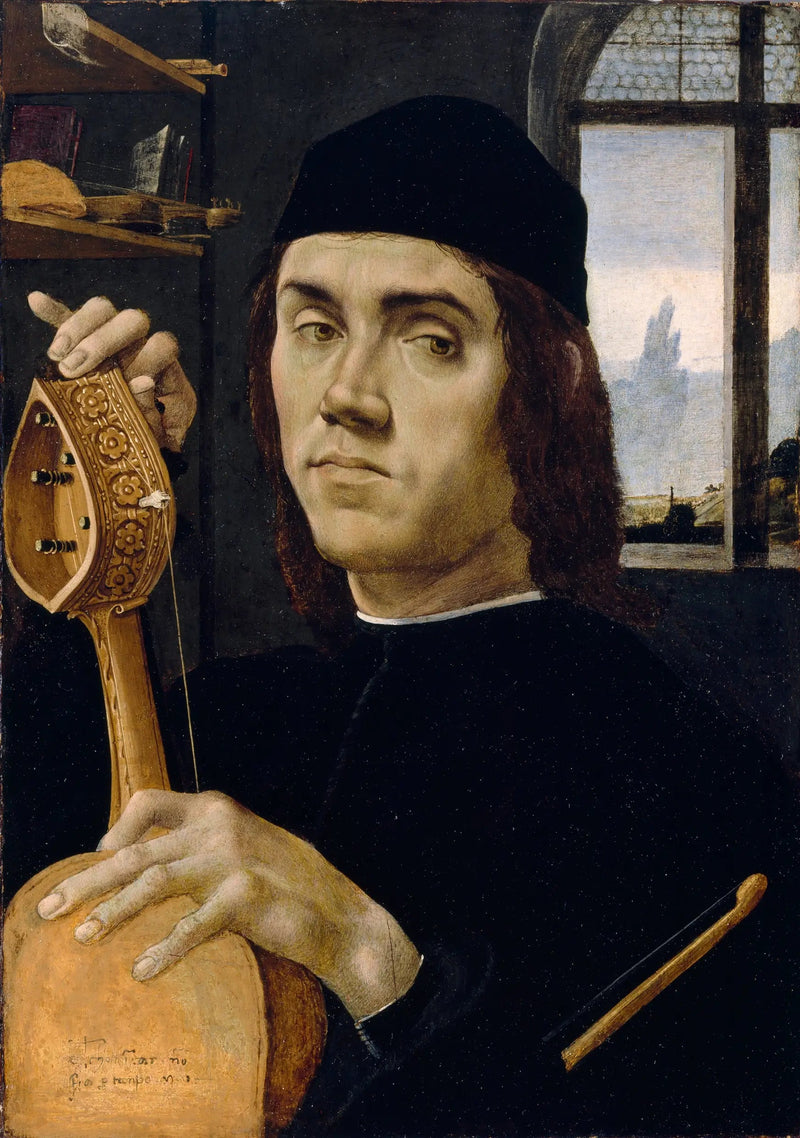 Portret van een musicus - Filippino Lippi