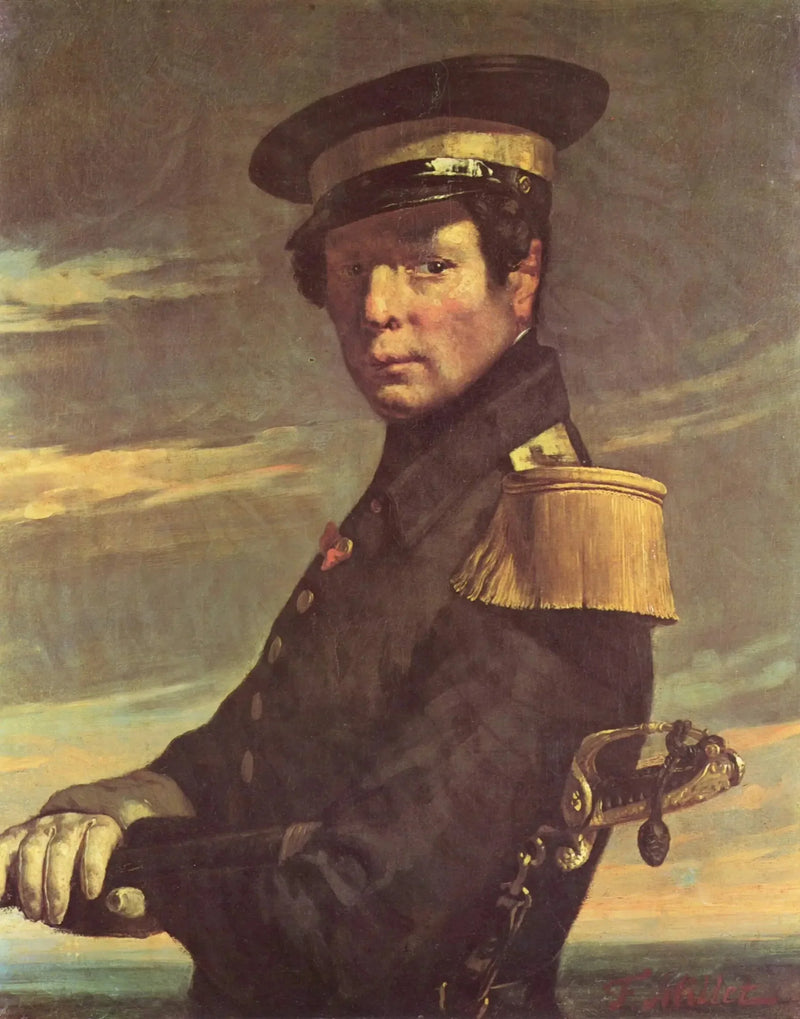 Portret van een marineofficier - Jean-François Millet