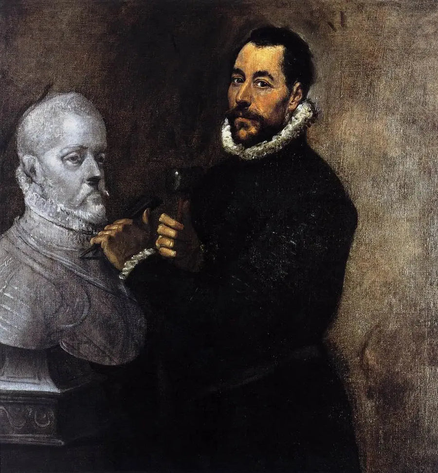 Portret van een beeldhouwer - El Greco