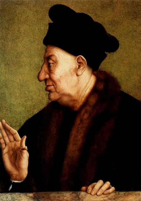 Portret van een oude man op profiel - Quentin Metsys