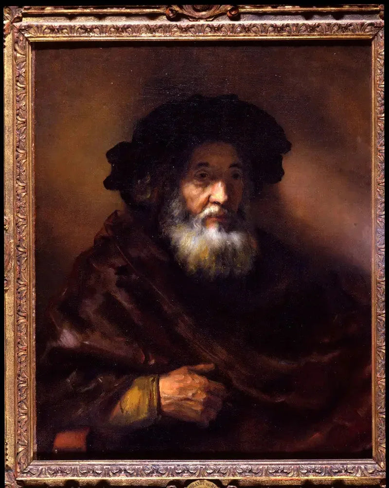 Portret van een oude man in een cape - Rembrandt
