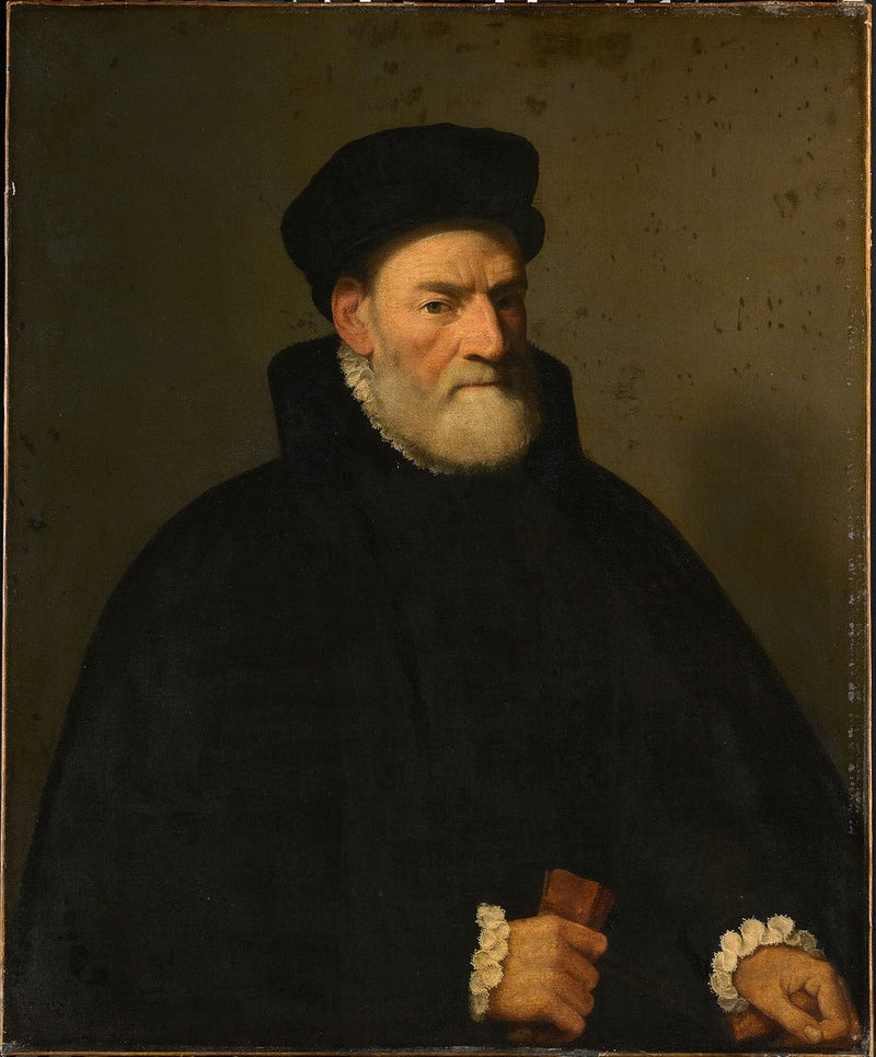 Portret van een oude man, waarschijnlijk Vercellino Olivazzi, senator van Bergamo - Giovanni Battista Moroni