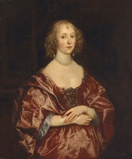 Portret van een dame, half-figuur, in een rode jurk geborduurd met parels en diamanten - Antoine van Dyck

Source:
Portrait d'une dame, à mi-corps, en robe rouge brodée de perles et de diamants - Antoine van Dyck